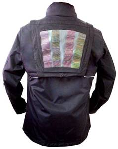Jacket with photovoltaics modules