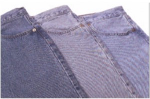 enzyme bleached denim jeans